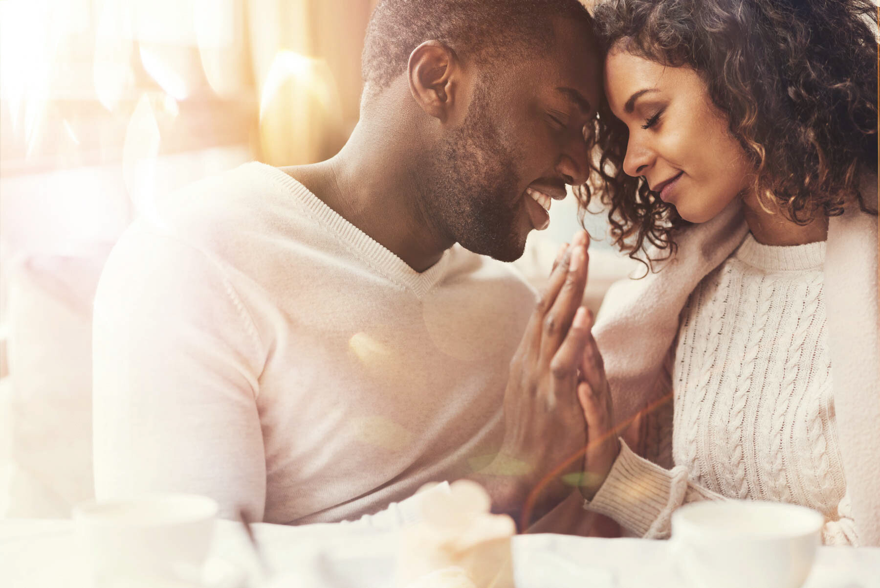 Couple sharing a tender moment
