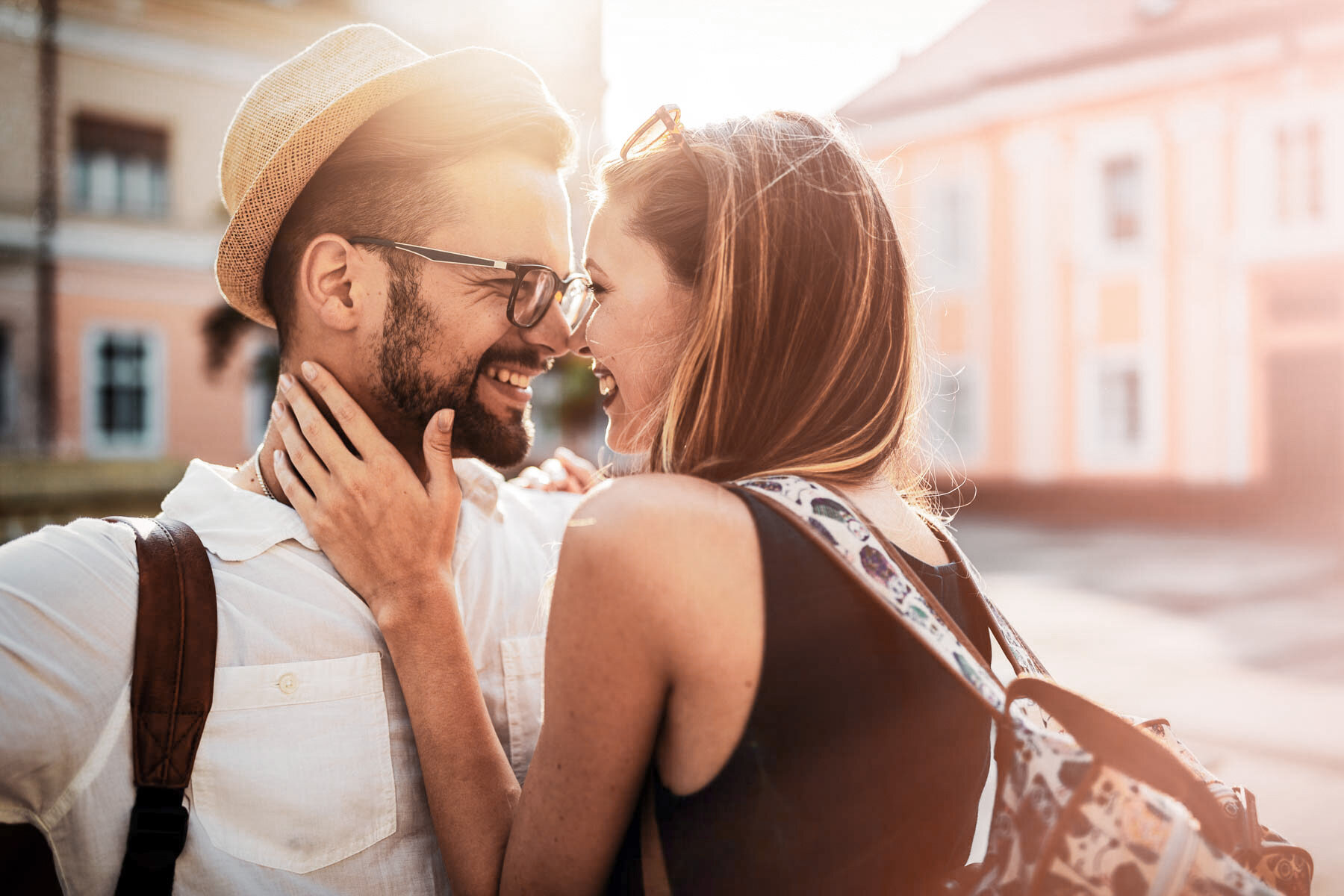 Young couple laughing together